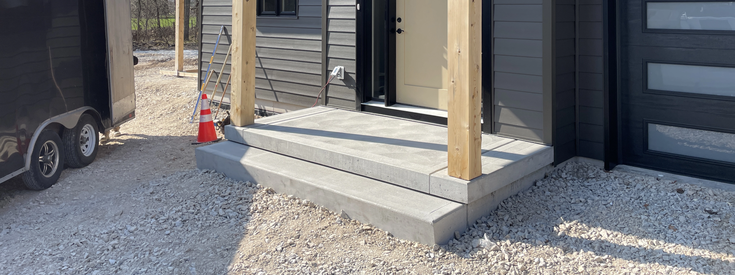 Custom Concrete Steps and Patio