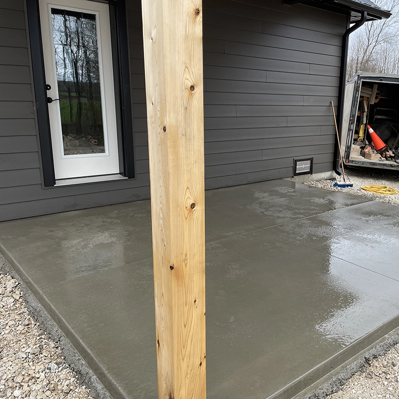 Custom Concrete Steps and Patio
