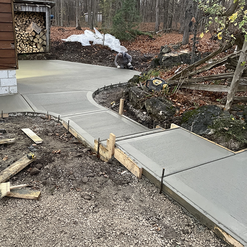 Custom Concrete Patio and Sidewalk - Grey and Bruce Counties