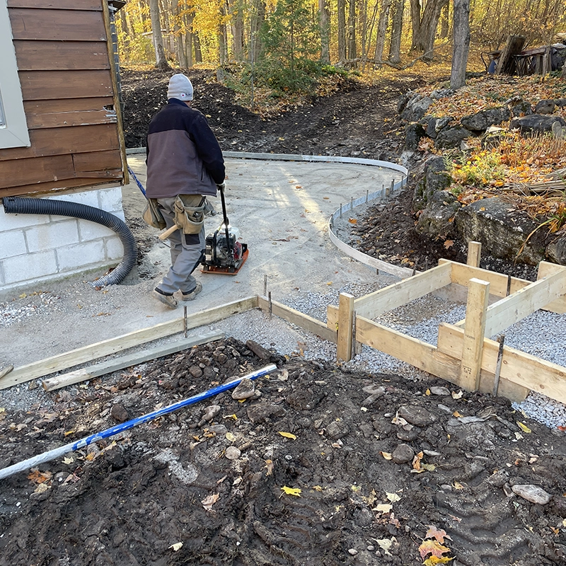 Custom Concrete Patio and Sidewalk - Grey and Bruce Counties
