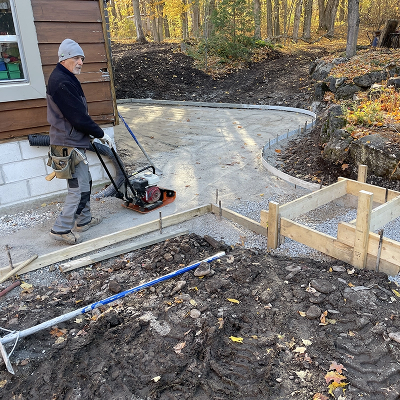 Custom Concrete Patio and Sidewalk - Grey and Bruce Counties