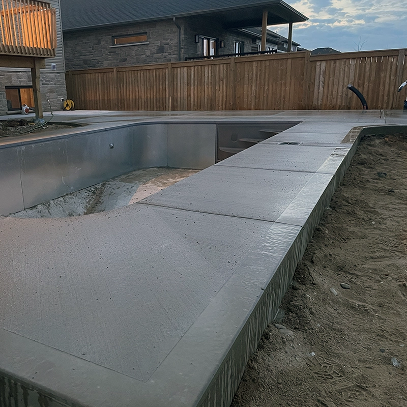 Custom Concrete Pool Patio