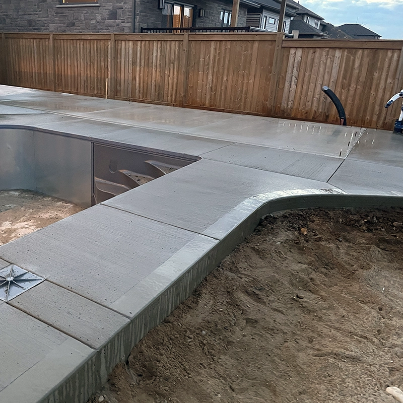 Custom Concrete Pool Patio