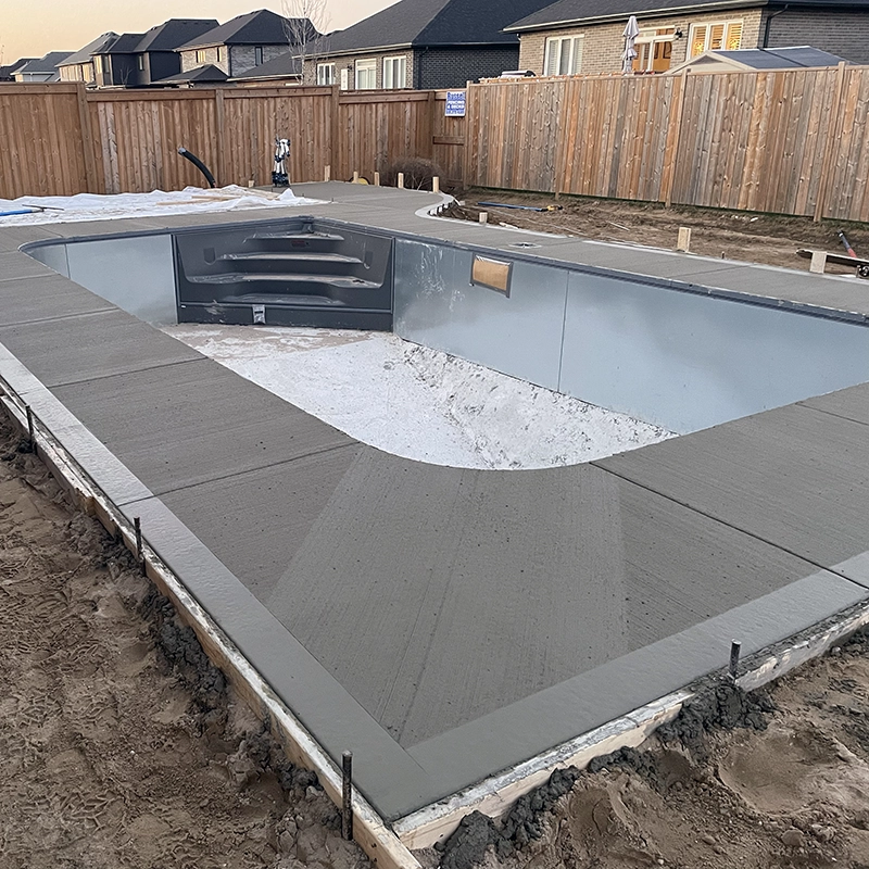 Custom Concrete Pool Patio