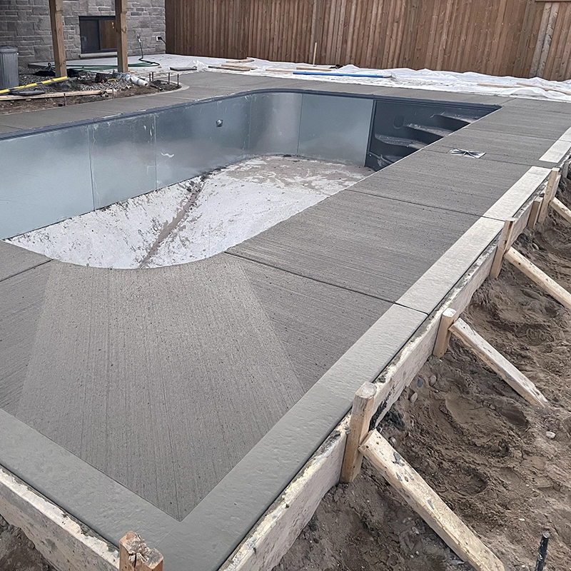 Custom Concrete Pool Patio