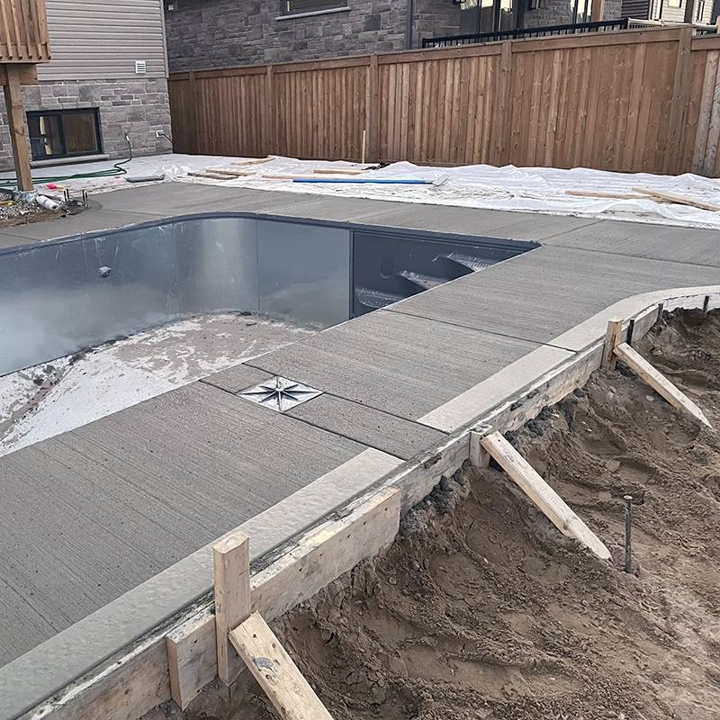 Custom Concrete Pool Patio